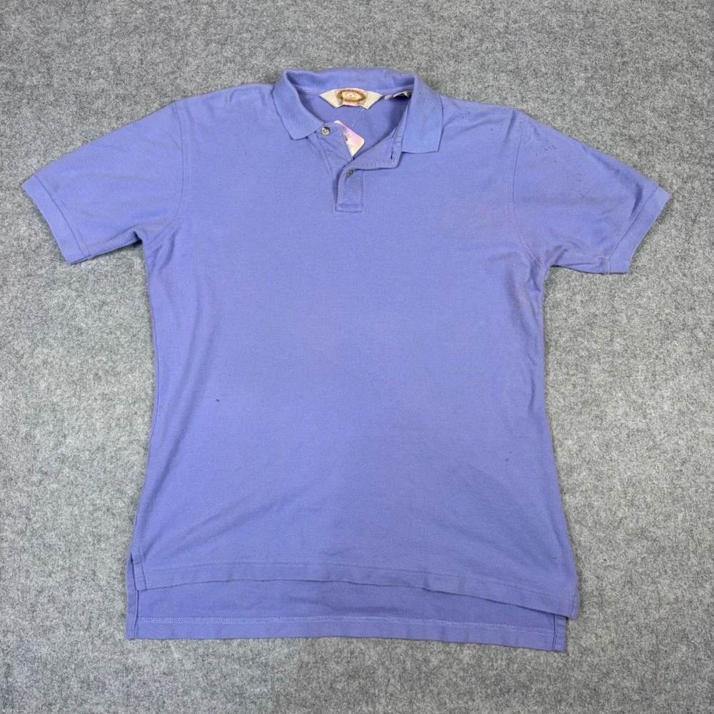 Vintage Banana Republic Polo Shirt Mens M Periwinkle Blue Cotton Pique Heritage